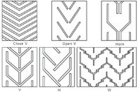Close-V Chevron Shape Herring-Bone Pattern Rubber Conveyor Belt