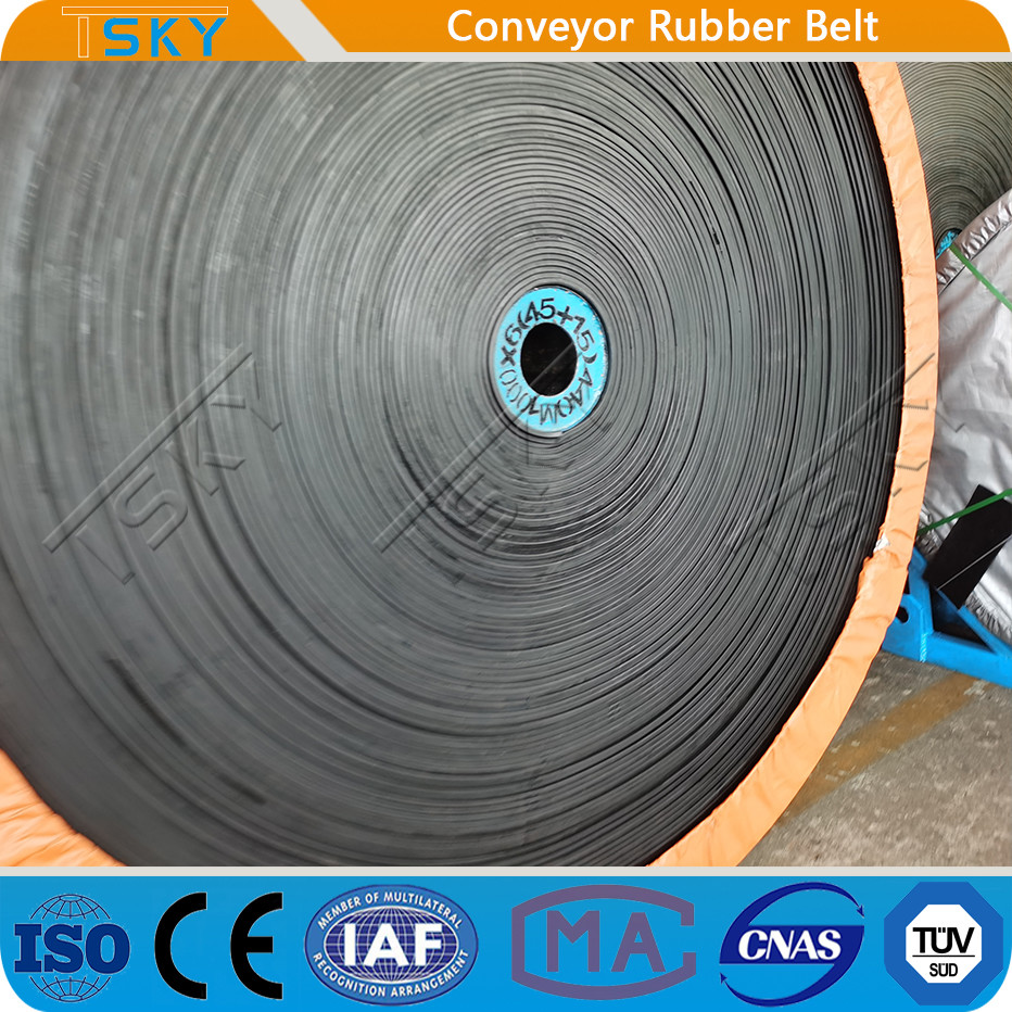 EP250/2 Polyester Cotton Canvas Textile Fabric Layered Vulcanized Rubber Conveyor Belt